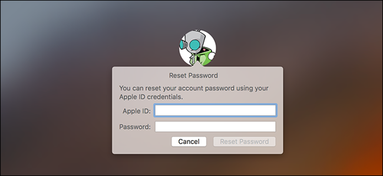 reset password for mac using apple id